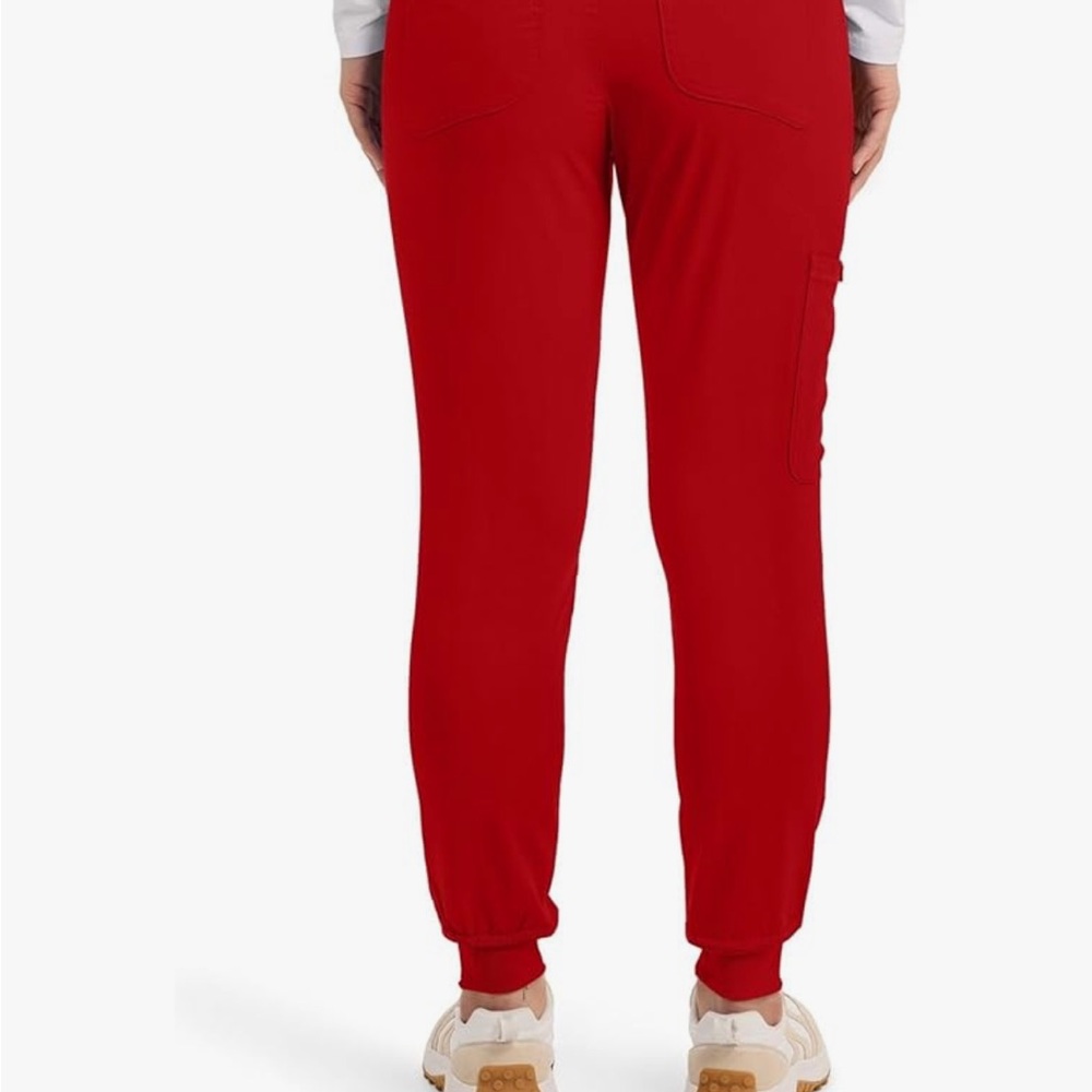 Med Couture TOUCH Red Short Sleeve V-Neck Top with matching pants - Picture 4 of 12